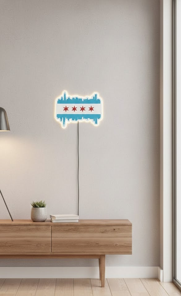 Chicago Flag Skyline