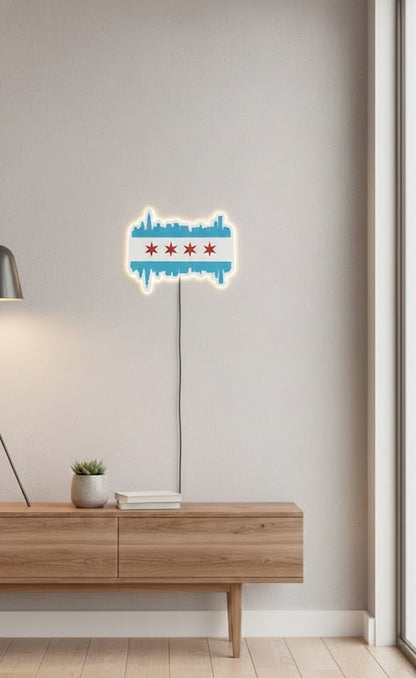 Chicago Flag Skyline